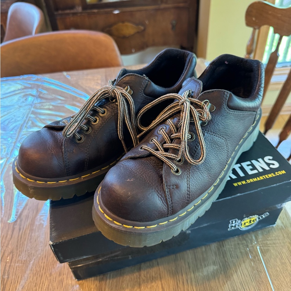 Vintage Men’s Dr. Martens 8312 Docs Chunky Grizzly Brown Leather Shoes Sz US 11